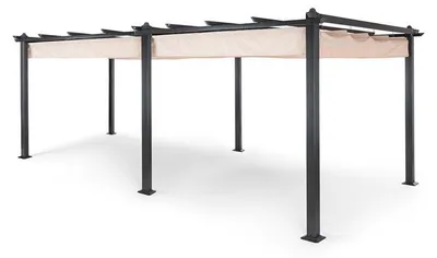 Obrázek produktu pro Blumfeldt Pantheon, pergola, přístřešek, 3 x 6 m, hliník, stříška proti slunci, polyester, béžová