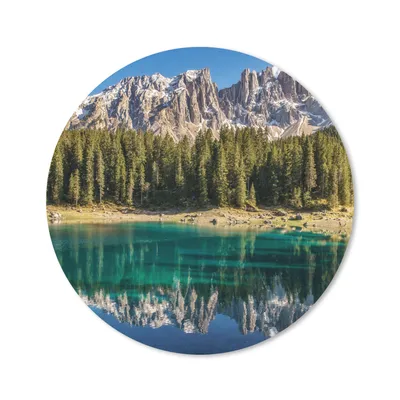 Produktbild von MuchoWow® Mauspad Mousepad Berg - Wald - Strand 50x50 cm - Mousepads - Maus Mat - Pad - Mausunterlage - Vinyl