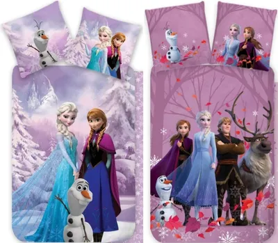 Produktbild von Disney Frozen - Die Eiskönigin - 2 x Wende-Bettwäsche, 135x200 & 80x80