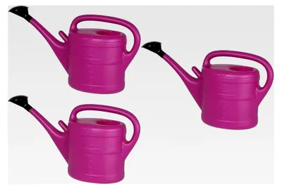 Produktbild von 3X Gießkanne 10L LILA + 1x Blumenkanne Kunststoff für Garten und Zimmerpflanzen