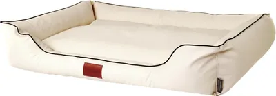 Produktbild von Hundebett Bobby Kunstleder Hundesofa Schlafplatz Hundekorb Hundesofa Hundekorb Creme L (120x90x22 cm)