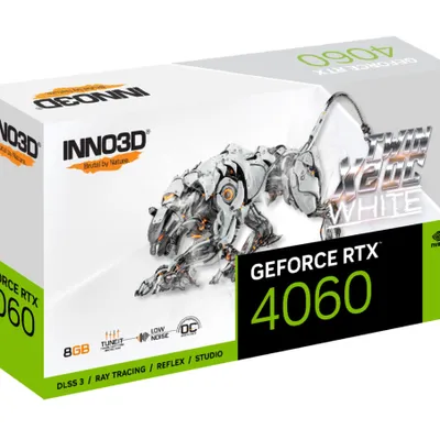 Image de Inno3D GeForce RTX 4060 TWIN X2 OC WHITE - Cartes graphiques