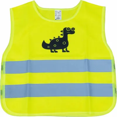 Obrázek produktu pro Dětská výstražná vesta Dinosaurus Žlutá Reflexní viditelnost AMIO-03936
