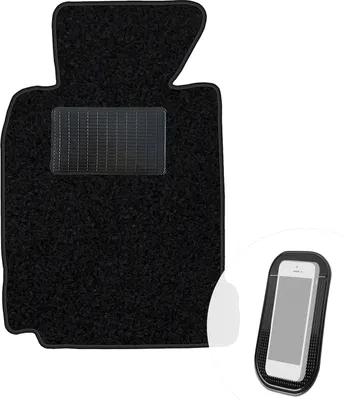 Produktbild von moto-MOLTICO Fahrer Fußmatte Auto Velours Fahrerseite Autoteppiche Schwarz Fahrermatte 1-teilig passend für BMW 5er E39 1996-2003