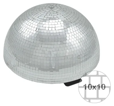 Spiegelkugel halb Halbkugel 40cm silber chrom- Diskokugel (Discokugel) Party Lichteffekt - Echtglas - mirrorball half safety silver chrome color