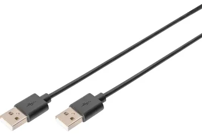 Produktbild von DIGITUS USB 2.0 Anschlusskabel Typ A -A St/St 1.8m, sw