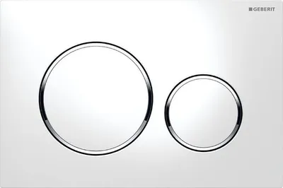 Produktbild von GEBERIT SIGMA20 WC Betätigungsplatte 2-Mengenspülung in weiß / chrom