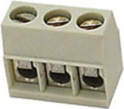 Produktbild von Lsterklemme, 3-Polig, Rechtwinklig, Elfenbein, Raster = 5Mm