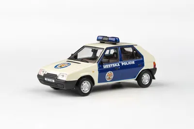 Obrázek produktu pro Škoda Favorit 136 L (1988) - Městská Policie Praha ABREX 1:43