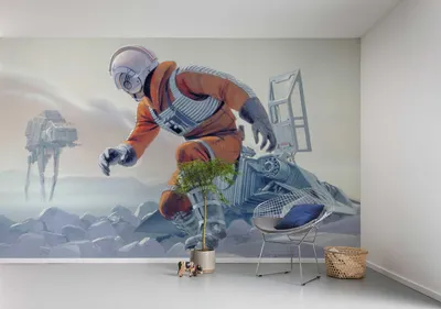 Produktbild von Komar Vlies Fototapete "Star Wars Classic RMQ Hoth Battle Pilot" - Größe: 500 x 250 cm (Breite x Höhe), 10 Bahnen