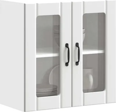 Produktbild von Hochwertig Küchen-Hängeschrank mit Glastür Lucca Weiß Holzwerkstoff 853907