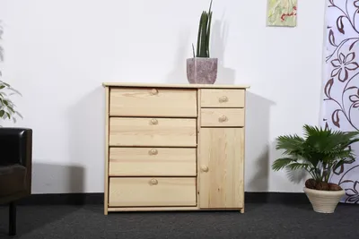 Produktbild von Schuhschrank 008 Kiefer massiv Vollholz natur - Abmessung 80 x 90 x 40 cm (H x B x T)