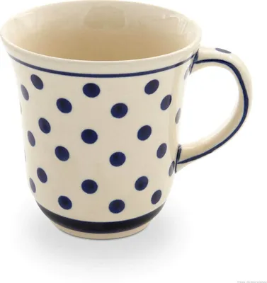 Produktbild von Original Bunzlauer Keramik 300 ml Kaffeebecher / Teetasse – Ø 9,5 cm, leicht geschwungene Silhouette, 10,3 cm hoch, Dekor 37