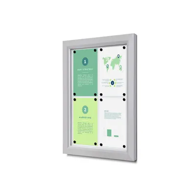 Produktbild von Showdown Displays Abschließbarer Schaukasten SLIM Outdoor - 4x DIN A4