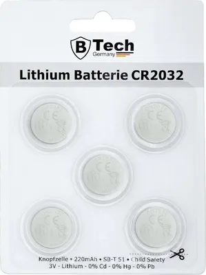 Zdjęcie produktu dla Bateria litowa (zestaw 5 sztuk) CR2032 w opakowaniu blistrowym