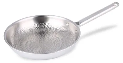 Imagen del producto de Sartén de acero inoxidable, superficie martillada, apta para gas e inducción, 20 cm | Maestro MR-1229-20