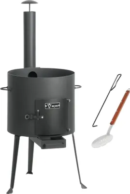 Immagine prodotto di Forno BBQ-Toro Kazan Ø 34 cm, bollitore per gulasch con schiumarola, attizzatoio, forno da esterno con tubo