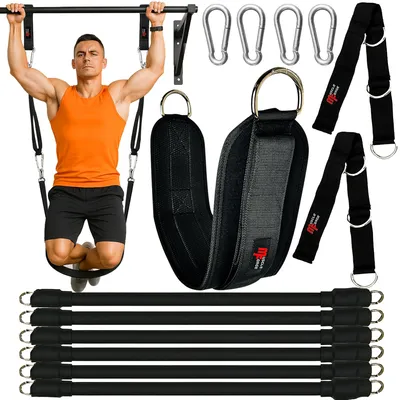 Imagen del producto de Bandas de resistencia para entrenamiento de fuerza, con sistema de anclaje y resistencia ajustable