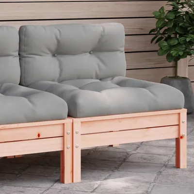 Produktbild von Design Gartensofa ohne Armlehnen mit Kissen Massivholz Douglasie, Gartensofas 2024 Neu