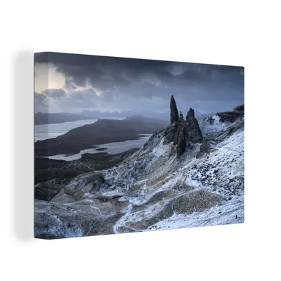 Obrázok produktu pre OneMillionCanvasses® - Obrazy na plátne - 140x90 cm, The Old Man of Storr, nástenné umenie Print Wall Decoration