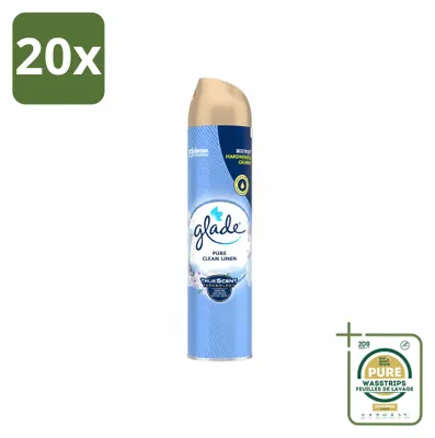 Immagine prodotto di 20 flaconi di spray per ambienti Glade, profumo Clean Linen, 300 ml - confezione risparmio - 20 pezzi