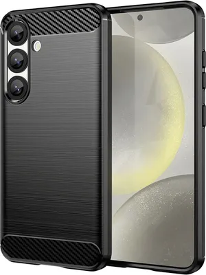 Produktbild von starfix Carbon Silikon Schutz-Hülle für Samsung Galaxy S25, schwarz