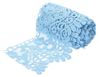 Kantenband, Blumenmuster, 10 cm x 3 m, hellblau