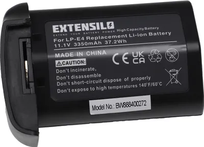 Produktbild von EXTENSILO Akku kompatibel mit Canon EOS 1D X, 1Ds Mark III, 1D Mark III, 1D Mark IV, 1DX Mark 2 Kamera (3350 mAh, 11,1 V, Li-Ion)