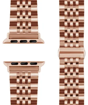 Produktbild von Trivo Edelstahl Armband für Apple Watch SE/10/9/8/7/6/5/4/3/2/1, Metall Ersatzarmband Rostfrei, 38/40/41/42mm -  Kupferrosé