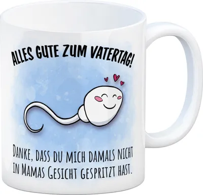 Produktbild von Danke Papa, dass du nicht Kaffeebecher zum Vatertag mit Gesicht Spruch