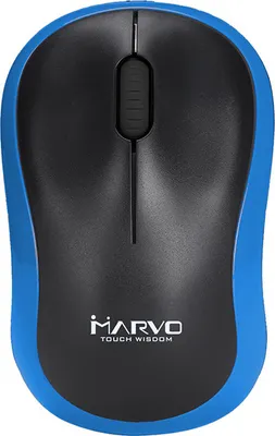Image de Souris sans fil, Marvo DWM100BL, noir-bleu, optique, 1000DPI