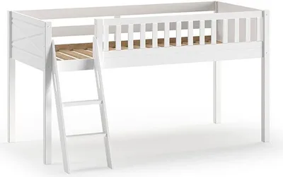 Produktbild von Kinderbett Karyl 208x114x135 aus Massivholz in Weiß