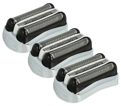 Produktbild von vhbw 3x Scherköpfe Ersatz für Braun 32B, 32S für Elektrorasierer, Silber