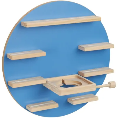 Produktbild von tectake® Wandregal, magnetisch, für 28 Figuren, passend für Toniebox 1 2, Wandboard, inkl. Kopfhörerhalterung, Montagematerial und Anleitung, in blau
