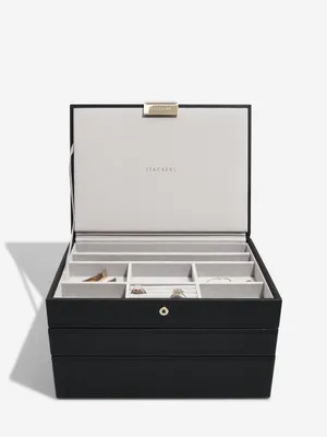Productafbeelding van STACKERS BLACK - Sieradendoos - Juwelendoos - Sieradenhouder - Sieraden Organizer