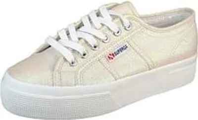 Image de Superga Dames Faible Sneaker 2740 Platform Lame Low Top S6128SW beige