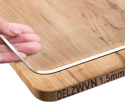 Obrázek produktu pro Průhledná fólie na stůl, 1,5 mm, 60x120 cm, PVC, ochrana proti poškrábání, zkosený okraj