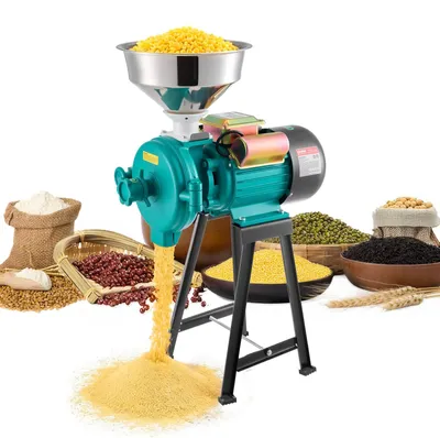 Obrázok produktu pre VEVOR Elektrický mlyn na obilie 50 kg/h, mlyn na obilie 2200 W liatinový, mlyn na korenie s protišmykovými gumovými nožičkami, na suché obilie, korenie, müsli, kávu, kukuricu, korenie, vysoká rýchlosť