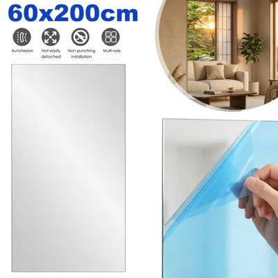 Obrázok produktu pre Samolepiaca fólia na zrkadlá - rolka PET fólie - 60 x 200 cm - Bez skla - Vodotesná - Vhodná na steny - Moderný štýl