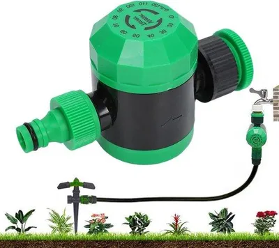 Imagen del producto de Regulador de flujo de agua para jardín - 14 x 83 cm - Ajustable mecánicamente - Gris