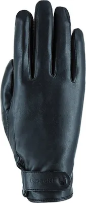 Produktbild von ROECKL Kassel Handschuhe Schwarz 9,5 Leder-Alternative wärmend Fleece-Futter waschbar