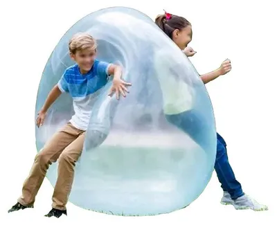 Produktbild von 80cm aufblasbarer Bubble Ball Outdoor Spielball, großer Wasserball TPR, transparentes Sommer Freizeitspielzeug für Kinder & Erwachsene, Strand Garten Party