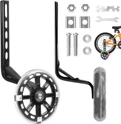 Produktbild von Stützräder 12 bis 20 Zoll, verstellbare Hilfsräder, schwarz, für Kinderfahrrad