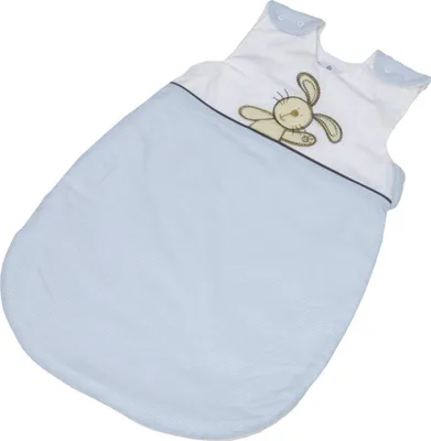 Produktbild von Be Be's Collection Sommer-Schlafsack mit Frottee 70 cm Hasi blau 488-53