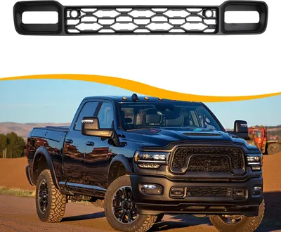Produktbild von Front Bumper Grille Abdeckung Für Dodg Für RAM 2500 3500 2019-2024 Sto?stangen Zentrale Untere Gitter Mesh Schutz Nr 68384294AA/68384294AB/CH1036202