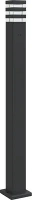 Produktbild von vidaXL Wegeleuchte mit Steckdose Schwarz 110 cm Aluminium