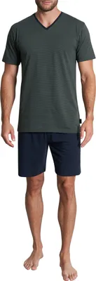 Produktbild von TOM TAILOR Herren Shorty grün quergestreift Größe: 52