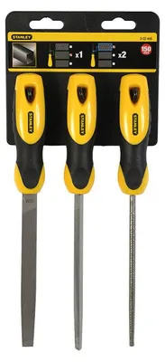 Image de Jeu de 3 limes batardes STANLEY - 150 mm