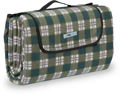 Produktbild von Famanu Picknickdecke 200x200 cm - Grün-grau kariert
