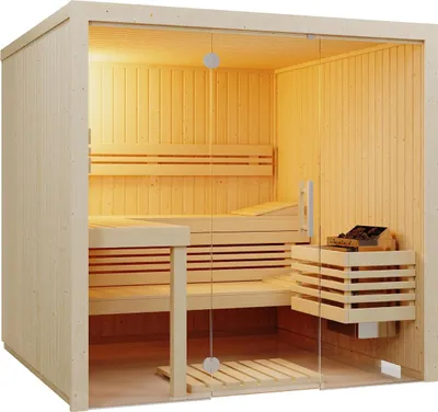 Produktbild von Infraworld Panorama 210 Saunakabine Elementsauna aus Fichte 210x208x203 cm